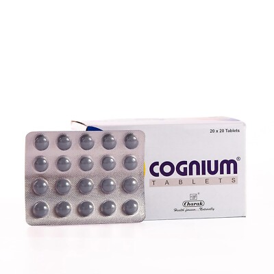 40 Tablets Ayurvedic Charak Cog nium Tablet FREESHIP WORLDWIDE