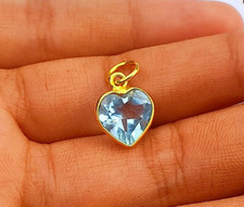 Natural Blue Topaz , Yellow-18k gold, Handmade Jewellery