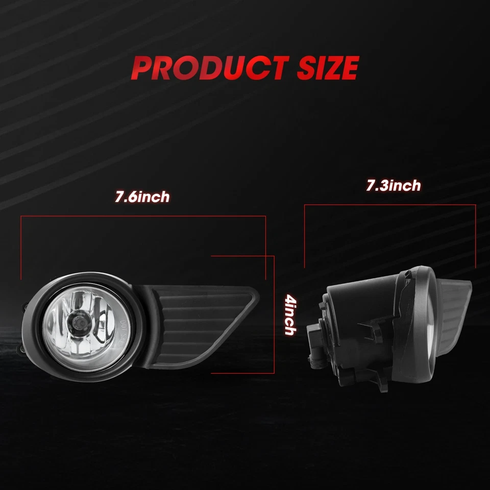 Fit For 2011-2017 Toyota Sienna Front Bumper Fog Lights 1 Pair Left+Right Foto 4 de 4