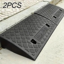 2x Curb Ramp Portable Lightweight Heavy Duty Plastic Threshold Ramp for Driveway