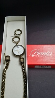 PREMIER DESIGNS JEWELRY ''ACCESSORIZE'' WRAP WATCH ANTIQUE BRASS 6 1/4-7 1/4'' 