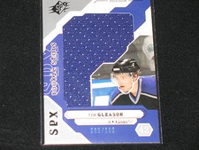 TIM GLEASON  2003-04 SPx  rookie stats #/999 JUMBO JERSEY Rc  LOS ANGELES KINGS