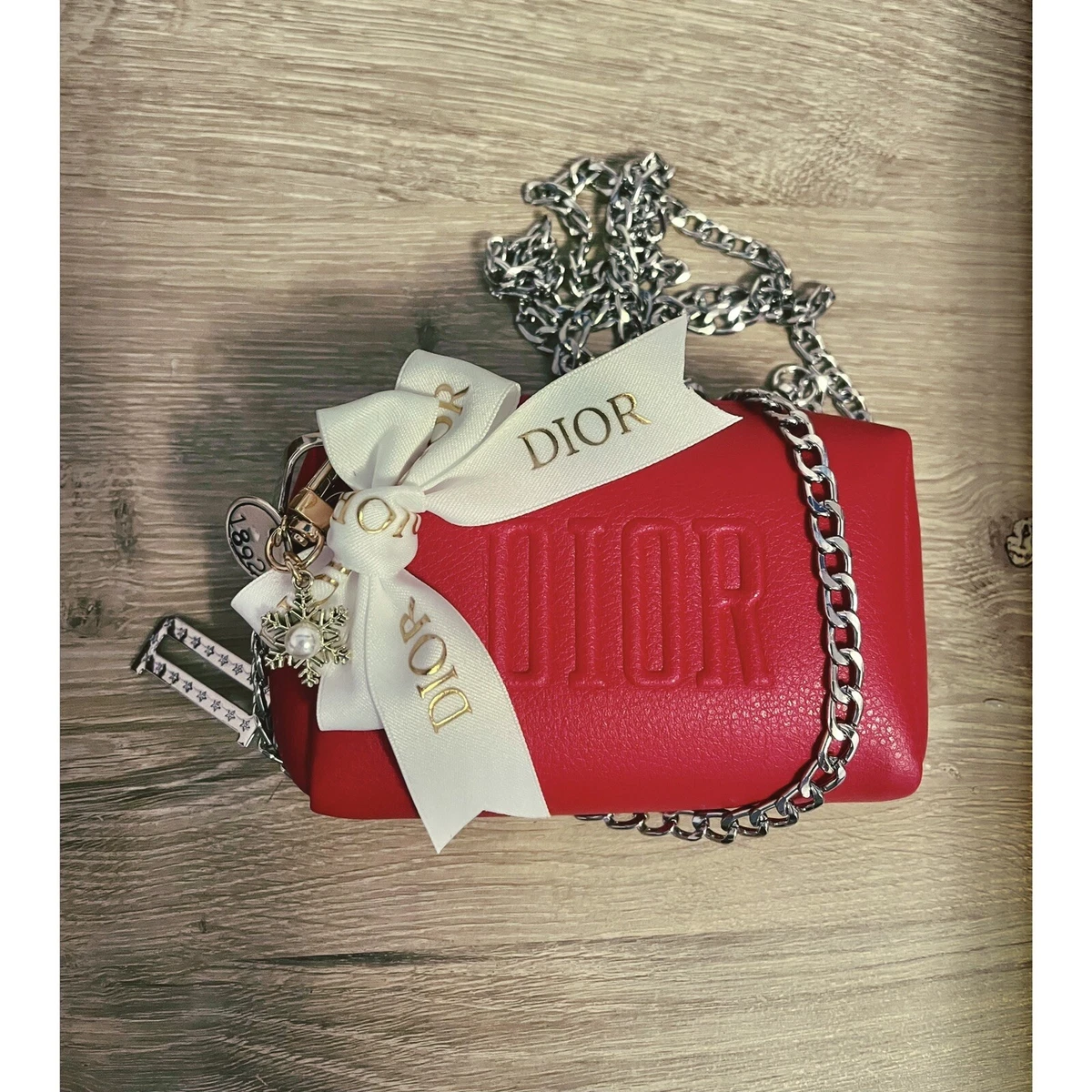 Dior red outlet clutch