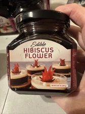 Edible Hibiscus Flowers in Syrup Dessert Topping 100% Natural Exp 12/26