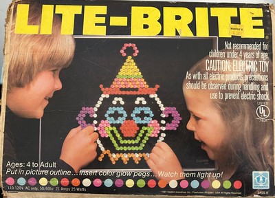 Lite Brite Milton Bradley Light Bright Vintage 1993 Pegs Electric Toy With Pegs
