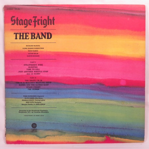 THE BAND - Stage Fright > 1st US 1970 issue LP > EX/VG+