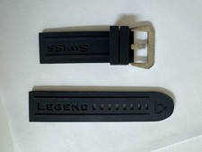 Man's Swiss Legend Silicone/Rubber White watch band strap 26mm