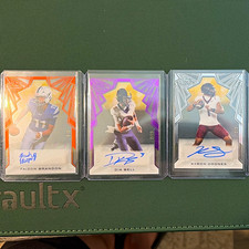 Leaf trinity acetone 3 card lot of Faizon Brandon, Dia Bell and Kyron Drones