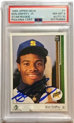 1989 KEN GRIFFEY JR. UD Star RC PSA 8 Auto 10 NM-MT PSA/DNA CERT HOF Legend