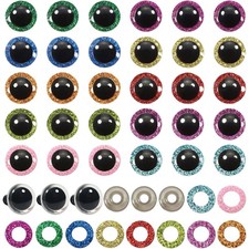 TOAOB 60 Stück 16mm Sicherheitsaugen Puppenaugen Tieraugen Kunststoff Bastel ...
