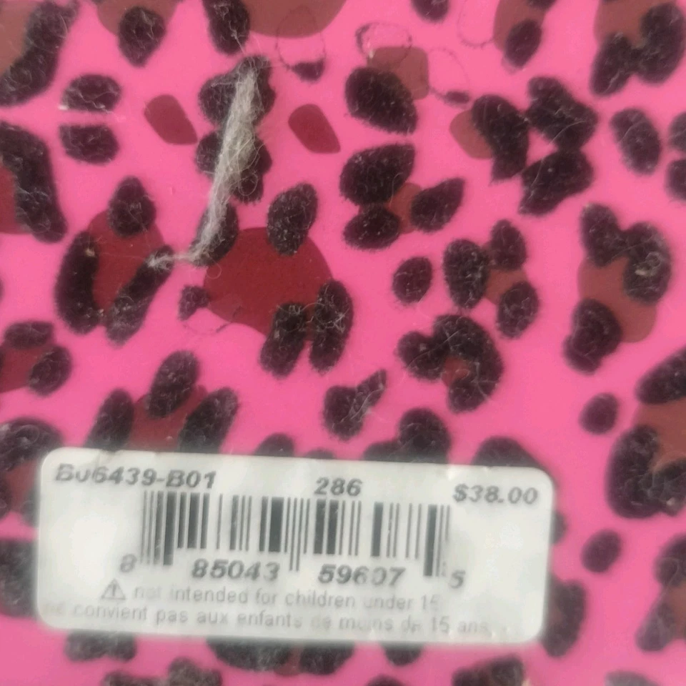 Betsy Johnson Enamel Heart W/ Crystal & Pearl Charm Bracelet In Leopard Gift Box - Image 3 of 3