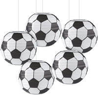 5X Lampions FußBall Laterne Papier 12 Zoll Papierlaterne HäNgedeko FüR Weltmeist