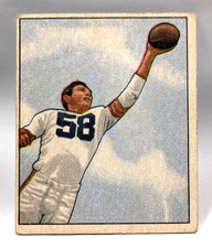 1950 Bowman Football Card #8 Mac Speedie RC HOF Cleveland Browns Vintage