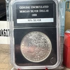 1888 Genuine Uncirculated Morgan Silver Dollar, 90% Silver