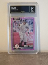2026 Topps Aaron Judge #1 Pink Holo Foil GMA 10 Baseball Card