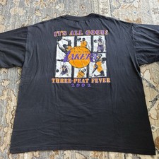 Camisa De Colección 2002 Los Angeles Lakers Campeones de la NBA 3 Turba Kobe Bryant 3XL Negra