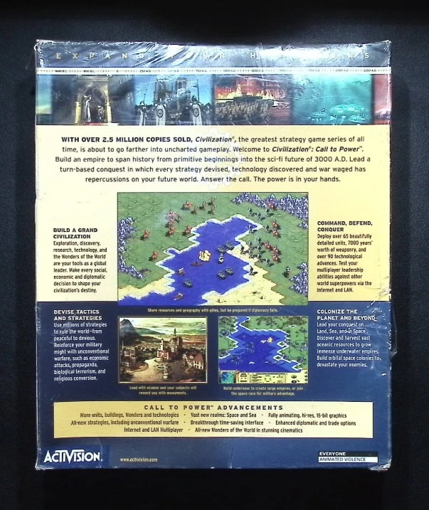 Civilization: Call to Power (PC, 1999) - NIB - BIG BOX - Image 2 of 2
