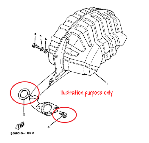 Exhaust Manifold Gasket Repair Set Yamaha CV50 Riva, CV80 Riva (1983-1987) - Bild 2 von 2