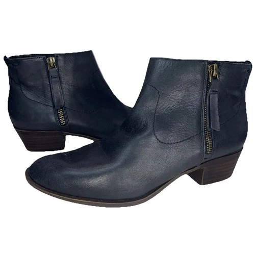 Lucky Brand Boots Women’s Size 7.5 Blandre Black Leather Western Boho Booties