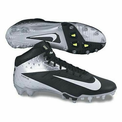NIKE Vapor Talon Elite 3/4 Mid TD Black Silver Football Cleats 8.5 10 11.5 12 13
