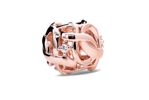 Pandora - Openwork Woven Infinity Charm 14ct Rose Gold-Plated Metal Blend Women'