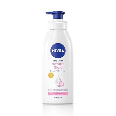 NIVEA Body Lotion Natural Glow,Cell Repair With Uva/Uvb Filters And Spf 15 400ml