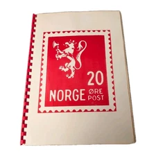 NORWAY Post Stamps album from 1945 about 400 stamps **SEE PHOTOS**