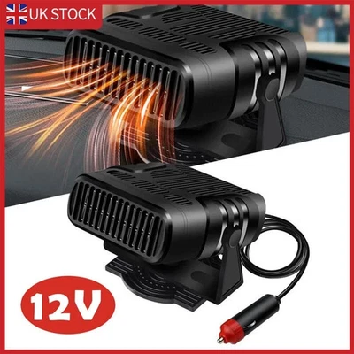 200W Car Heater Portable Electric Heating Fan Defogger Defroster Demister 12V UK