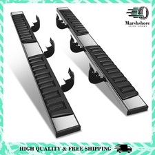 For 09-23 Ram 1500 2500 3500 Crew Cab 6.75 Steel Flat Step Bar Running Boards