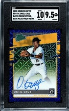 2020 Panini Donruss Optic O’Neil Cruz RC SGC 9.5 w/10 Auto Blue Mojo Prizm /99