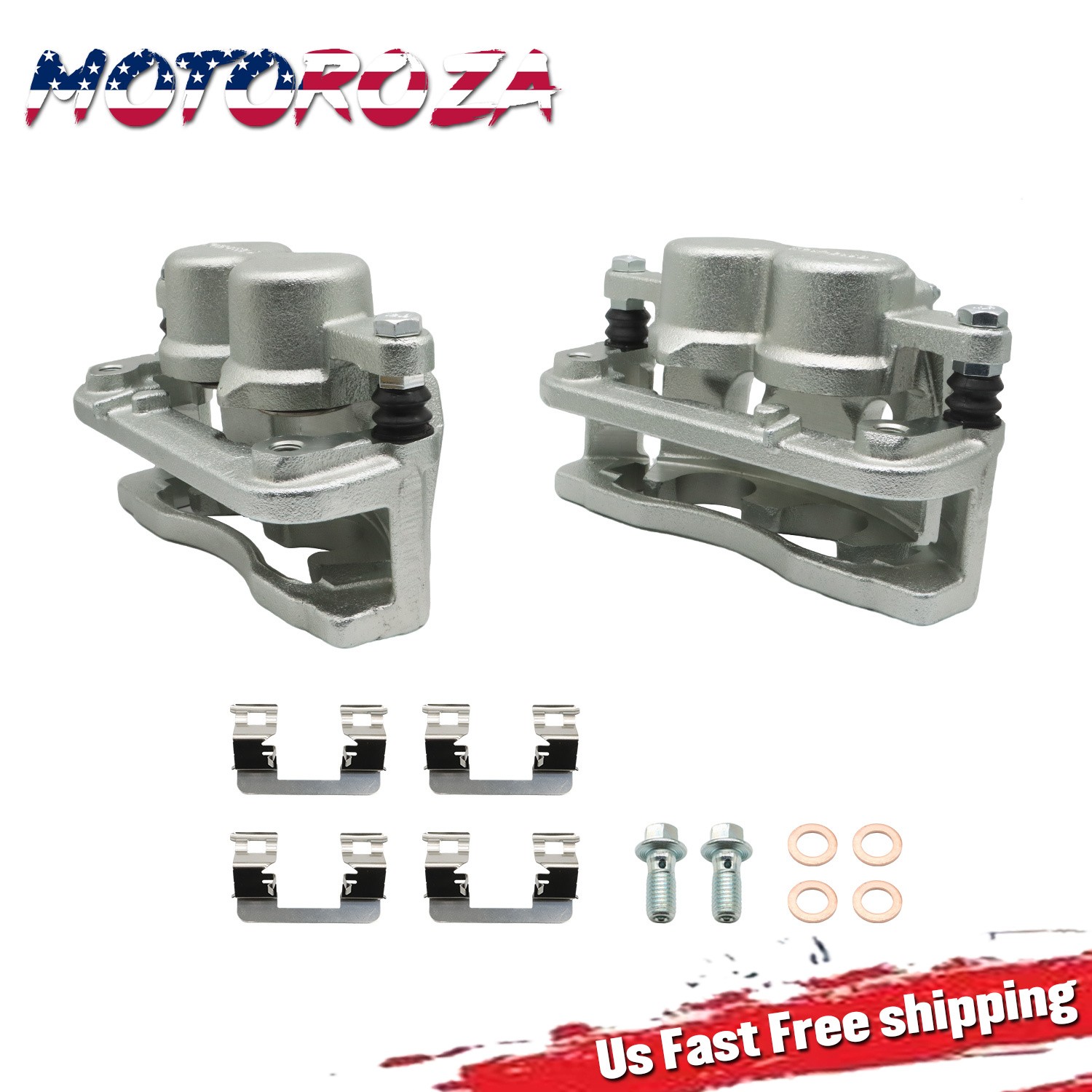 Set(2) Front Brake Calipers For Chevy Silverado 1500 2008-2018 GMC Sierra Yukon