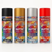 Paint Factory Glitter Spray Paint 200ml - 2 Pack Multi-Purpose Aerosol Paint