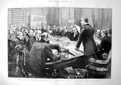 Old Settlement Coal Strike Owners Miners' Delegates Downing St 1893Victorian