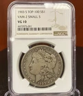 1903 S Morgan Dollar, Micro S, VG, Early Silver, VAM 2, $1