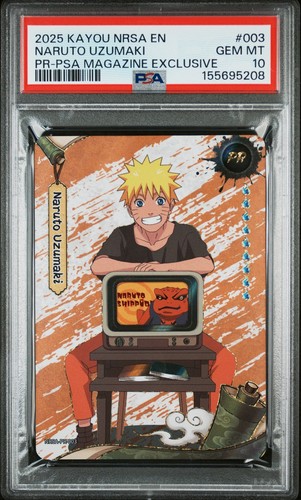 2025 PSA Magazine Exclusive #003 Naruto Uzumaki PSA 10 Collectible Card