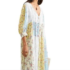 Loveshackfancy Bex Maxi Flowy Dress Multi Floral Size Small