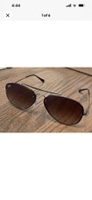 Ray-Ban Blaze Aviator Sunglasses Gunmetal w/ Brown Gradient Dark Brown RB3584N