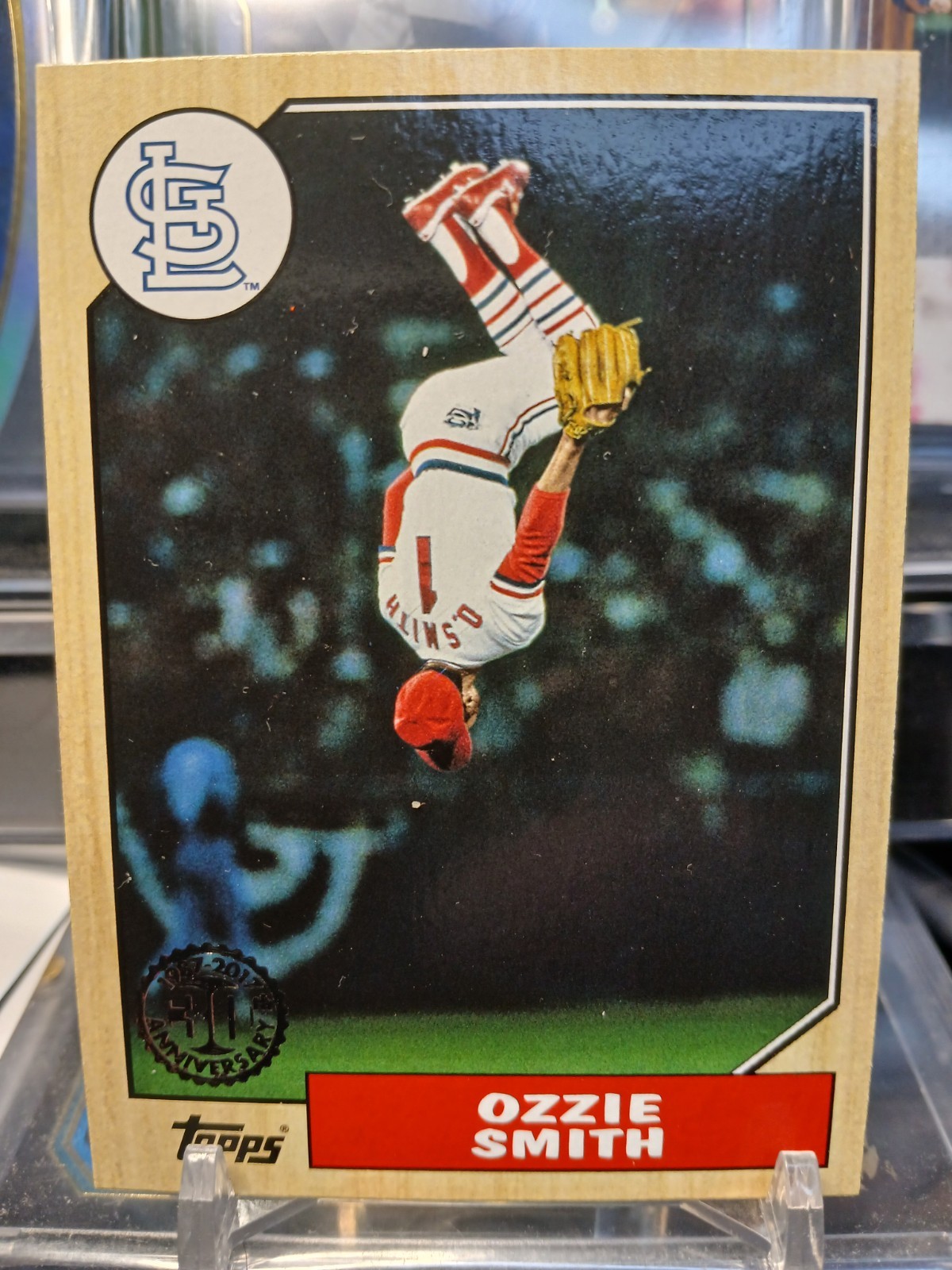 Ozzie Smith #87-11 Baseball Cards 2017 Topps 1987 trading card — raw and PSA graded price guide