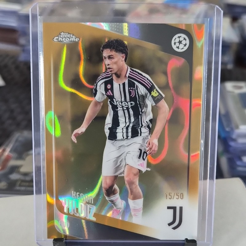 Topps Chrome Kenan Yildiz Juventus UEFA Champions League /50 #147 15/50