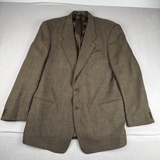 Giorgio Armani Mani Black Gold Houndstooth Sport Coat 44L wool silk blend
