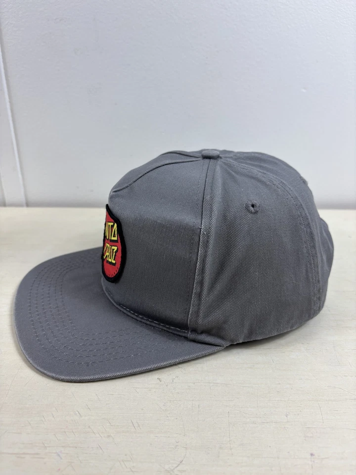 Santa Cruz Hat Cap Snap Back Patch Skateboards Mens Skateboard Embroidered - Image 4 of 4