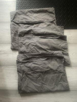 3 Stück Kissenbezüge 400 Fadenzahl 100% Baumwolle 40x60cm Dunkelgrau