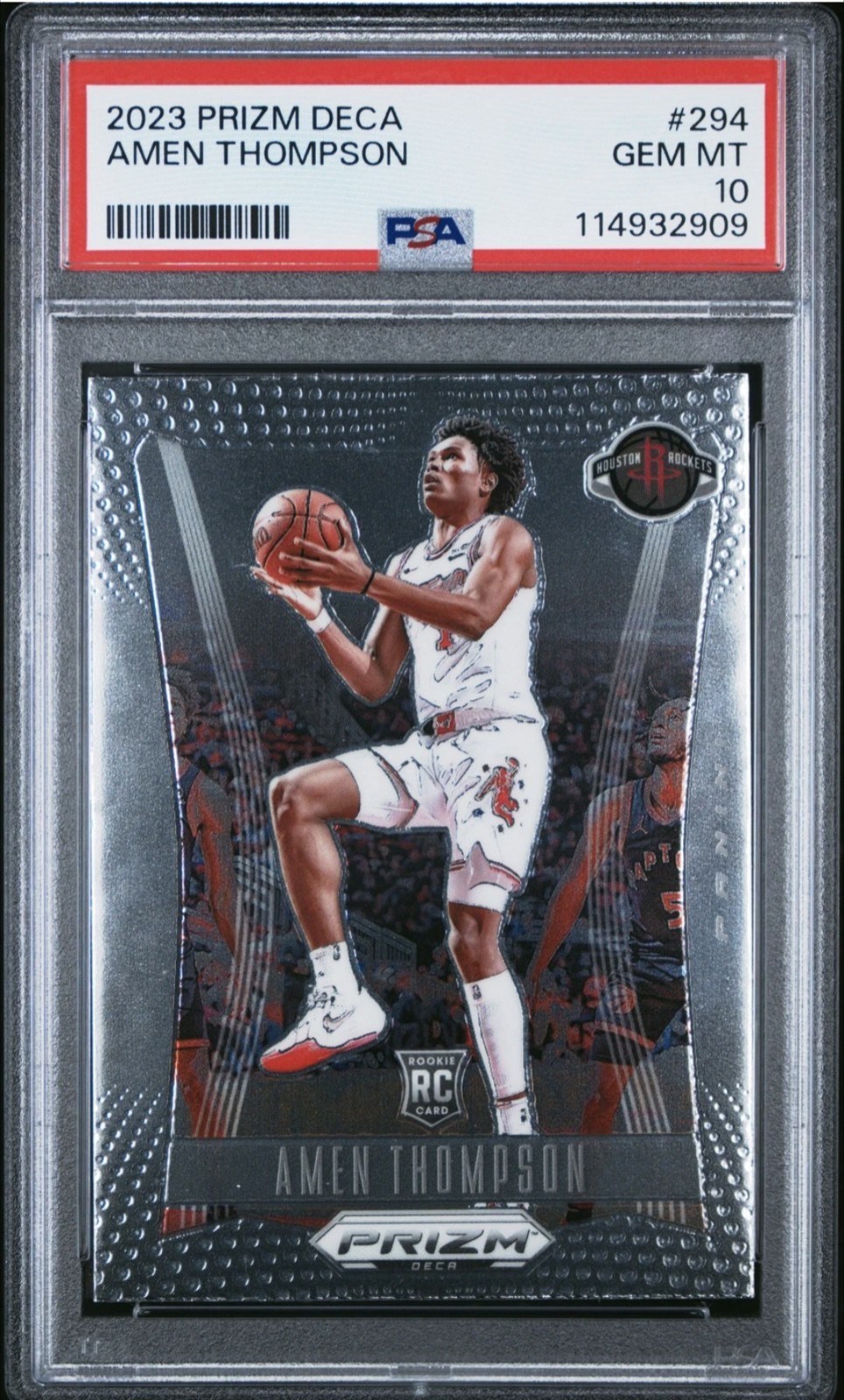 2023 Prizm Deca Amen Thompson ROOKIE CARD #294 Houston Rockets PSA 10 💎