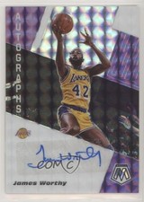 2019-20 Panini Mosaic Silver Prizm James Worthy #AM-JWY Auto HOF 0c3
