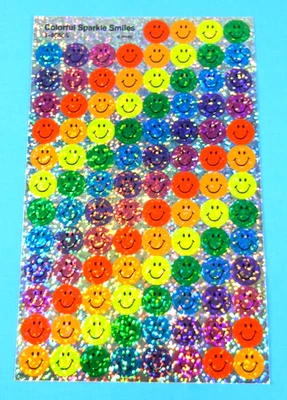Trend Colorful Sparkle Smiles Sticker Sheet
