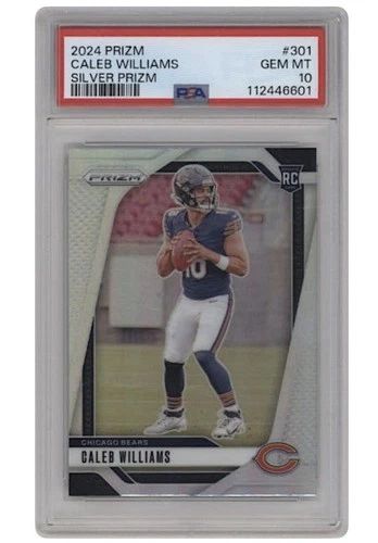 2024 Caleb Williams Prizm Football Silver RC PSA 10