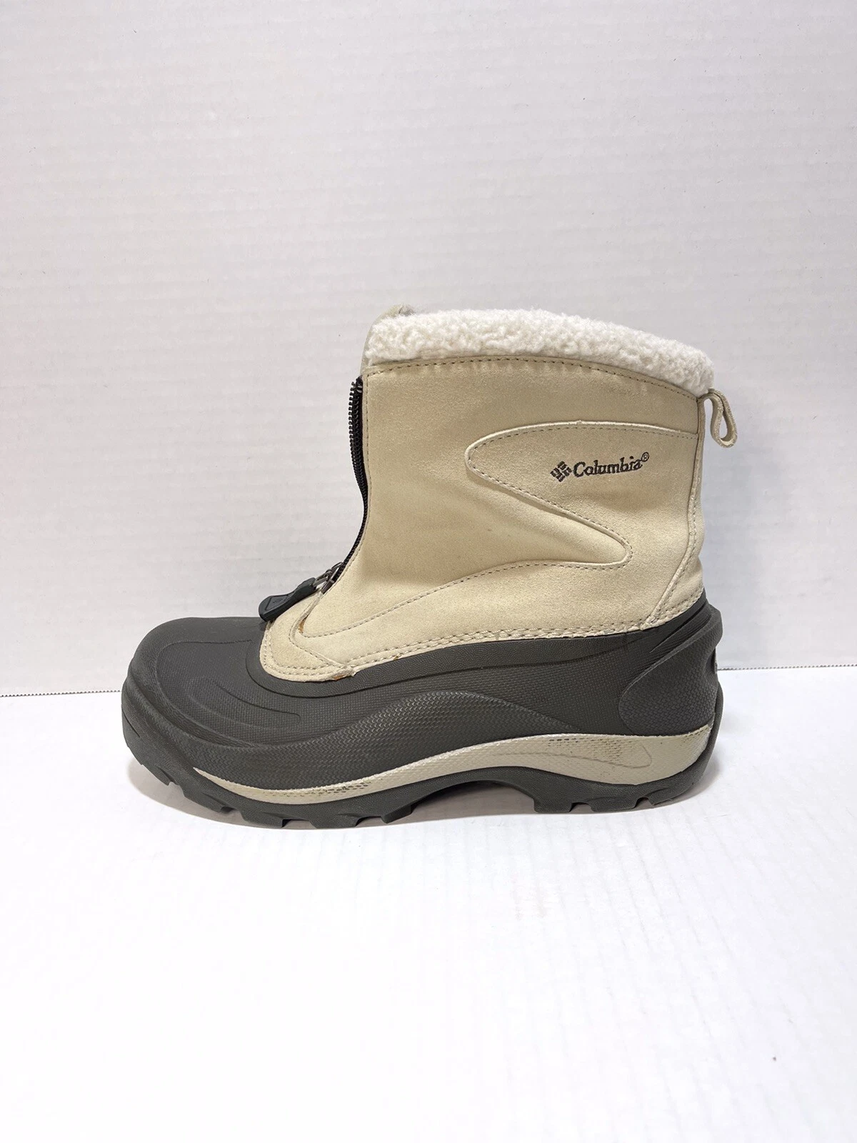 Columbia Cascadian Snowchill Suede Thermolite Winter Boots Beige Women’s Size 7