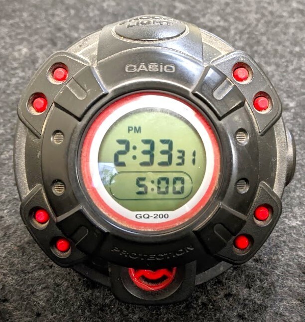 Rare CASIO GQ-200 Muscle Watch G-SHOCK Alarm Clock Vintage