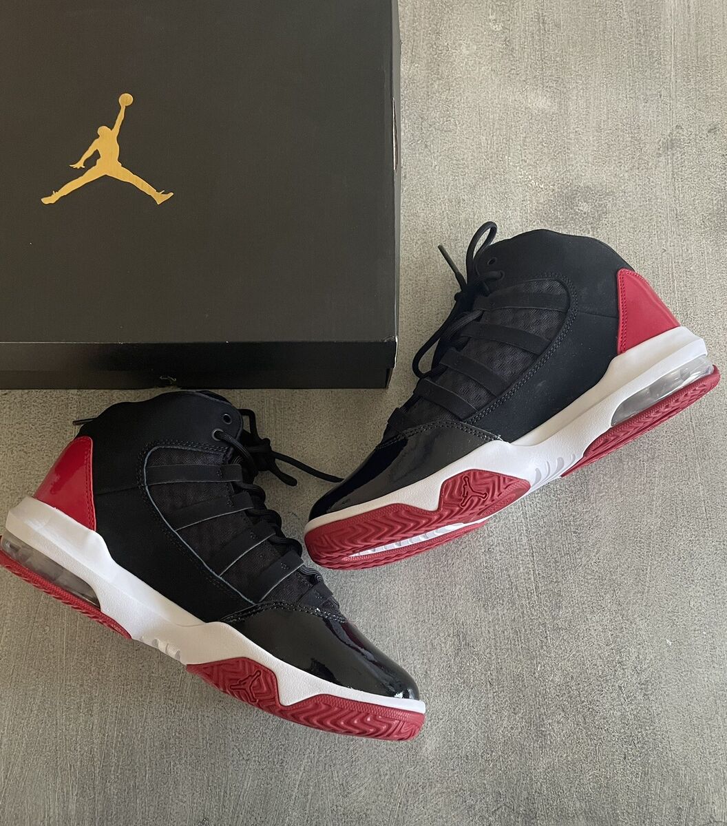 Size 7 (GS) - Jordan Max Aura Mid Black Gym Red for sale