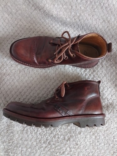 CLARKS RAPPLE CHUKKA STYLE BROWN LEATHER BOOTS UK 7 G EURO 41 - Picture 10 of 16